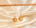 Pair of  Gold-Tone Filigree Ball Drop Earrings
